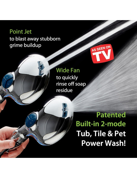 Ducha Doble AquaCare 6 Vías con Filtro y Lavado a Presión