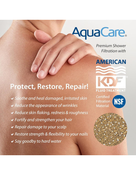 Ducha Doble AquaCare 6 Vías con Filtro y Lavado a Presión