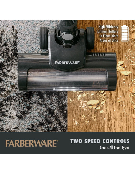 Aspiradora de varilla sin cable Farberware Pro 2 velocidades