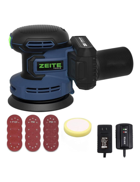 Lijadora Orbital Inalámbrica ZEITE 20V 5" 6 Velocidades 2.2kg