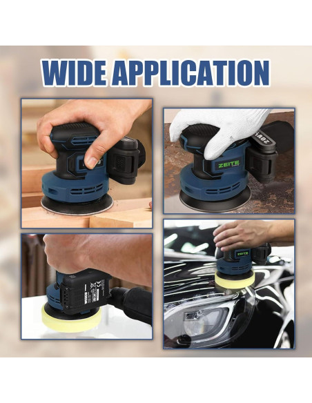 Lijadora Orbital Inalámbrica ZEITE 20V 5" 6 Velocidades 2.2kg