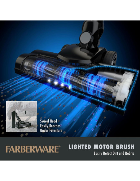 Aspiradora de varilla sin cable Farberware Pro 2 velocidades