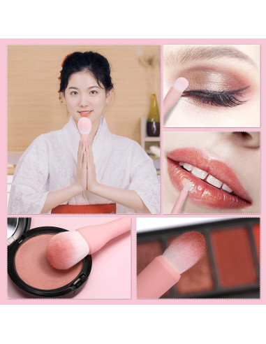 Juego de Brochas de Maquillaje MSQ 8 Piezas Rosa
