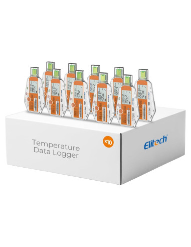 Registradores de Datos de Temperatura y Humedad Elitech 10 Unidades