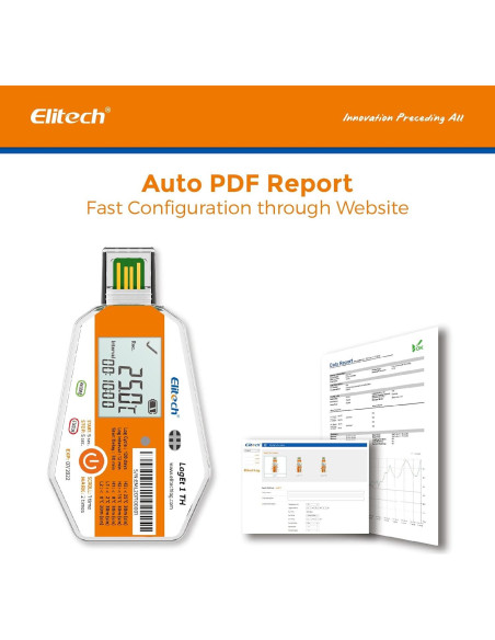 Registradores de Datos de Temperatura y Humedad Elitech 10 Unidades