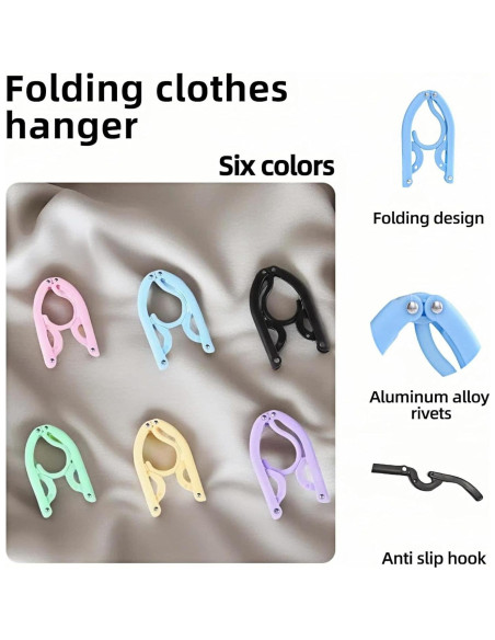 Pack de 6 Perchas Plegables Chinshwehaw Antideslizantes