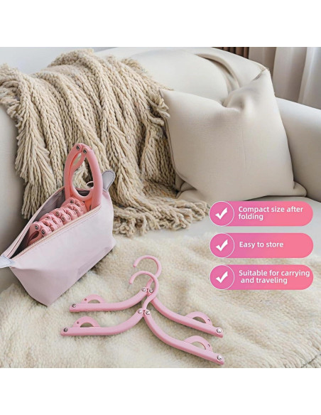 Pack de 6 Perchas Plegables Chinshwehaw Antideslizantes