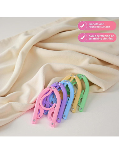 Pack de 6 Perchas Plegables Chinshwehaw Antideslizantes