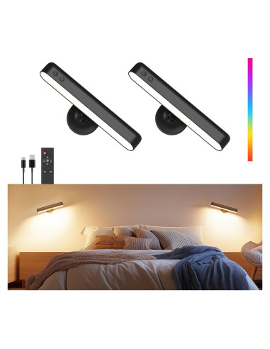 Apliques de Pared LED Recargables PopoIron 2P 15 Colores RGB
