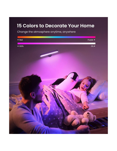 Apliques de Pared LED Recargables PopoIron 2P 15 Colores RGB Apliques de Pared LED Recargables PopoIron 2P 15 Colores RGB