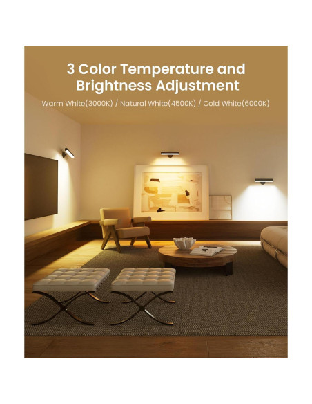 Apliques de Pared LED Recargables PopoIron 2P 15 Colores RGB Apliques de Pared LED Recargables PopoIron 2P 15 Colores RGB