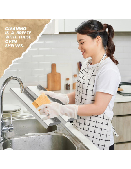 Estante de Horno Acero Inoxidable Performore 38.1x9.5 cm 2 Piezas