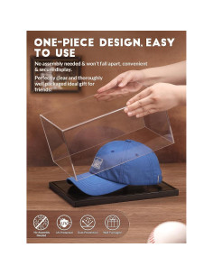 Estuche Acrílico para Sombreros JupDec con Base de Madera 2