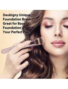 Set de Pinceles de Maquillaje Daubigny 16 Piezas Oro Champán 2