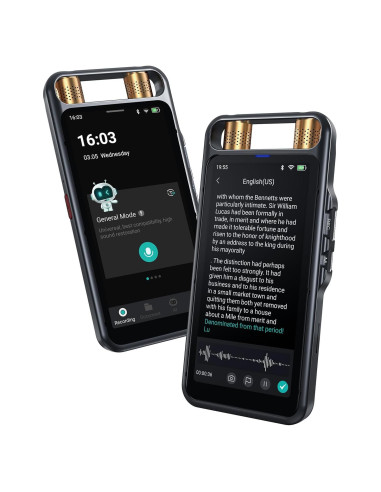 Grabadora de Voz AI Rpbznr con Pantalla Táctil 64GB