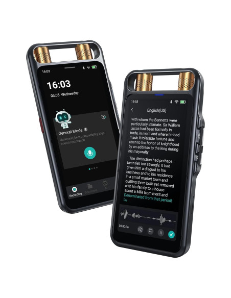 Grabadora de Voz AI Rpbznr con Pantalla Táctil 64GB