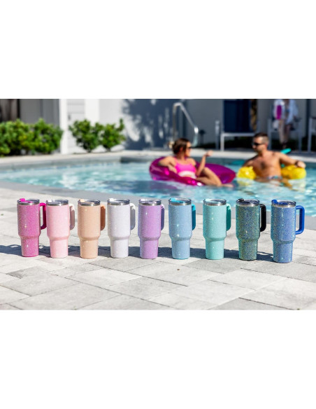 Taza de Acero Inoxidable Sip+Sea 1,18 L con Tapa y Pajilla