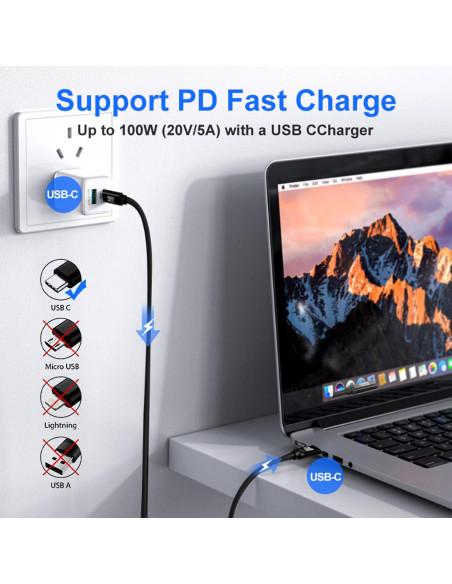 Cable USB C a C 6m 100W 4K 60Hz YOTETION
