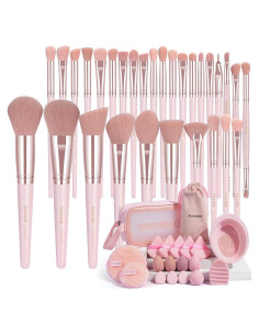 Juego de Brochas de Maquillaje MAANGE 49 Piezas Rosa