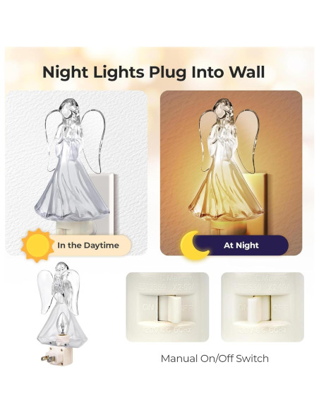 Luz Nocturna de Ángel Orante 5W Enchufar Pared Decorativa Luz Nocturna de Ángel Orante 5W Enchufar Pared Decorativa
