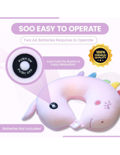 Almohada de Cuello Vibrante SENSORY4U Unicornio - Felpa Suave 2