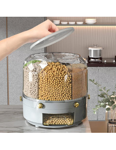 Dispensador de Granos Natudeco 6kg Rotativo 360 para Alimentos 2