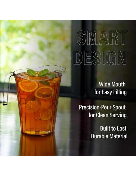 DecorRack Paquete de 6 Jarras de Plástico 75 oz para Bebidas