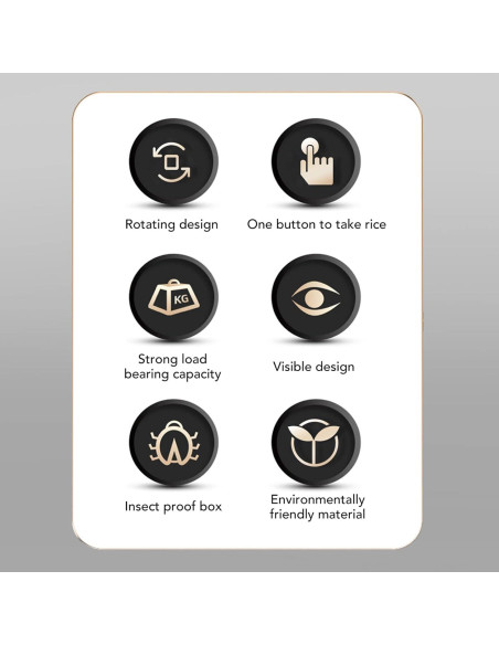 Dispensador de Granos Natudeco 6kg Rotativo 360 para Alimentos