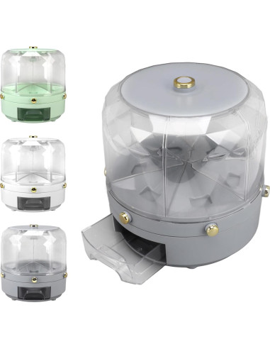 Dispensador de Granos Natudeco 6kg Rotativo 360 para Alimentos