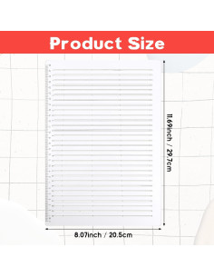 Plantilla de línea recta Sorcristy 29.7x20.5 cm PVC transparente 2