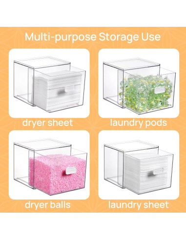 Vtopmart 2 Cajones Apilables para Almacenamiento de Lavandería