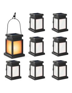 Linternas Solares GIGALUMI 8 Pzas Efecto Llama Impermeables