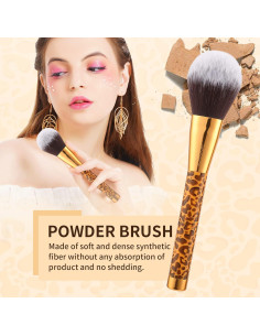 Pinceles de Maquillaje Docolor Leopardo 14pcs Sintético 2