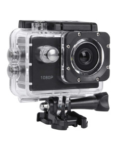 Cámara de acción ASHATA 1080P HD 30m sumergible negra