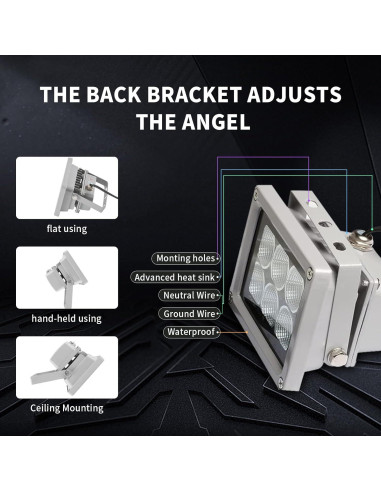 Lámpara UV LED Geeetech 405nm 60W para Curado Rápido 3D