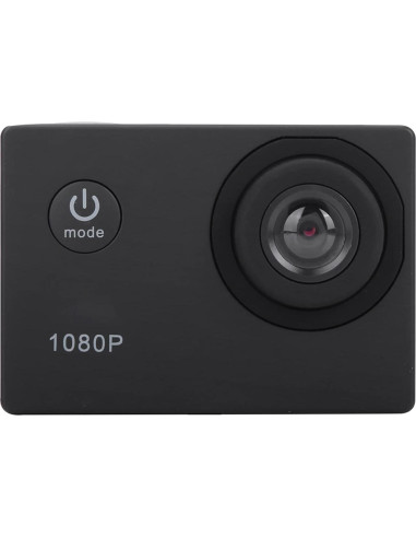 Cámara de acción ASHATA 1080P HD 30m sumergible negra