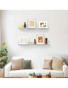 Estantes Flotantes Acrílico Transparente Famyards 61 cm - Paquete de 2 2