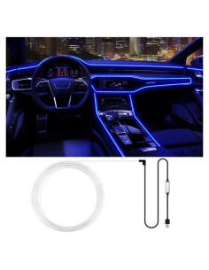 Luces LED de tira QVEVDACAR para interiores de coche 4m USB