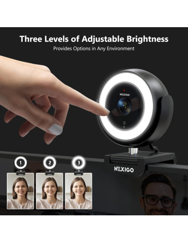 Webcam NexiGo N940E 1080P 60FPS Zoomable con Control Remoto