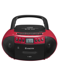 Reproductor Boombox G Keni CD y Casete Portátil Rojo