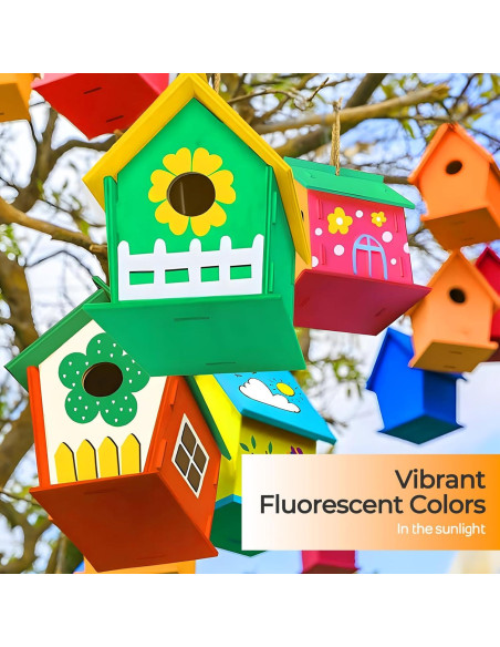 Juego de Pintura Acrílica Fluorescente Nicpro 6 Colores 120 ml