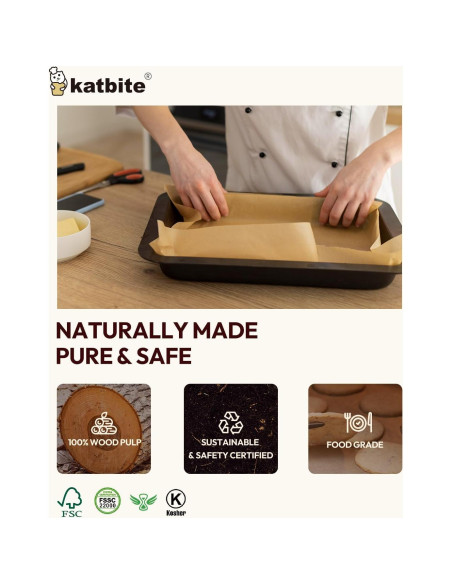 Papel Pergamino Antiadherente Katbite 220 Hojas 30.48x40.64 cm