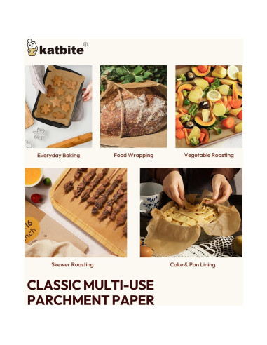 Papel Pergamino Antiadherente Katbite 220 Hojas 30.48x40.64 cm