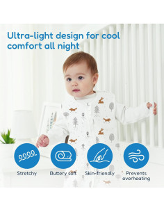 Saco de Sueño TotAha 3-Pack 6-12 Meses 0.5 TOG Unisex 2