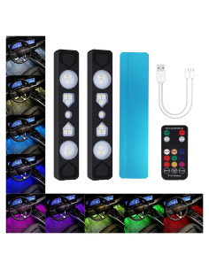 Luces LED Inalámbricas RGB PIFOOG para Interiores de Automóviles