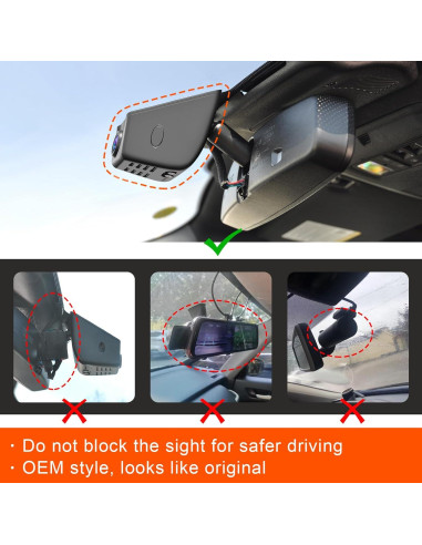 Cámara Dash 4K Delantera y 1080P Trasera Mangoal para Ford F150 2018-2025