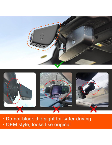 Cámara Dash 4K Delantera y 1080P Trasera Mangoal para Ford F150 2018-2025 Cámara Dash 4K Delantera y 1080P Trasera Mangoal para Ford F150 2018-2025