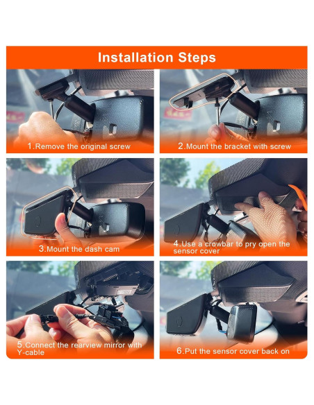 Cámara Dash 4K Delantera y 1080P Trasera Mangoal para Ford F150 2018-2025 Cámara Dash 4K Delantera y 1080P Trasera Mangoal para Ford F150 2018-2025