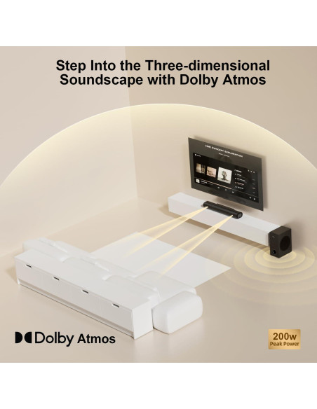 Barra de Sonido Hiwill HiElite A21 2.1CH Dolby Atmos 200W