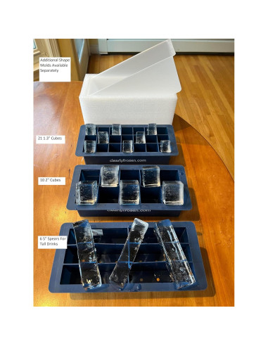 Bandeja de Hielo Transparente ClearlyFrozen 10 Cubos 5 cm